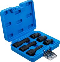 Kraft-Bit-Einsatz-Satz | Antrieb Innenvierkant 12,5 mm (1/2") | Innenvielzahn (für XZN) M14 - M18 | 6-tlg.