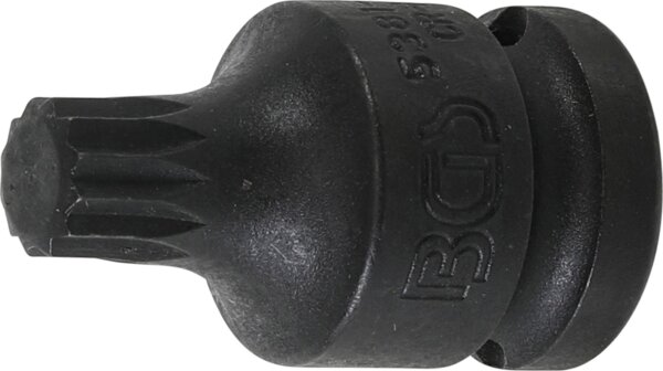 Kraft-Bit-Einsatz | Länge 43 mm | Antrieb Innenvierkant 12,5 mm (1/2") | Innenvielzahn (für XZN) M12