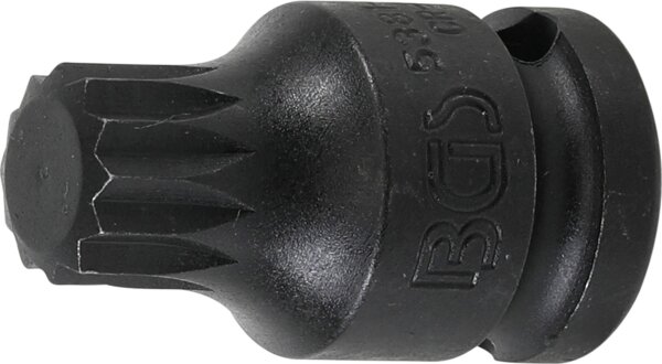 Kraft-Bit-Einsatz | Länge 43 mm | Antrieb Innenvierkant 12,5 mm (1/2") | Innenvielzahn (für XZN) M16