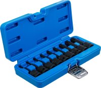 Kraft-Bit-Einsatz-Satz | Antrieb Innenvierkant 12,5 mm (1/2") | T-Profil (für Torx) T20 - T70 | 9-tlg.