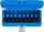 Kraft-Bit-Einsatz-Satz | Antrieb Innenvierkant 12,5 mm (1/2") | T-Profil (für Torx) T20 - T70 | 9-tlg.