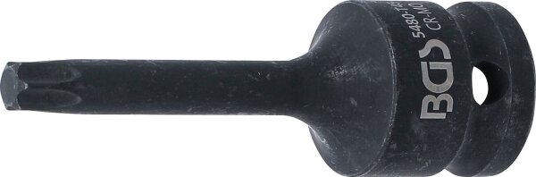 Kraft-Bit-Einsatz | Länge 75 mm | Antrieb Innenvierkant 12,5 mm (1/2") | T-Profil (für Torx) T45