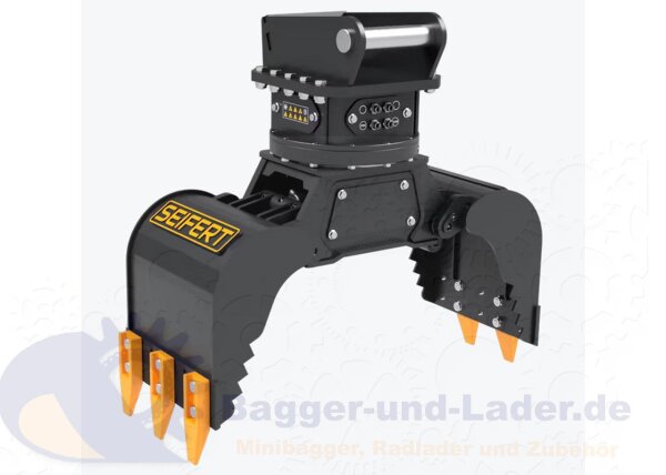 Seifert SSG150 Sortiergreifer mit Anschluss Lehnhoff MS03 optimal geeignet für Minibagger 2 – 3 Tonnen ( SSG150 )