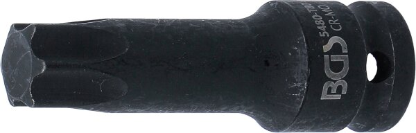 Kraft-Bit-Einsatz | Länge 75 mm | Antrieb Innenvierkant 12,5 mm (1/2") | T-Profil (für Torx) T80