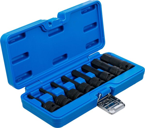 Kraft-Bit-Einsatz-Satz | Antrieb Innenvierkant 12,5 mm (1/2") | Innensechskant 5 - 19 mm | 8-tlg.
