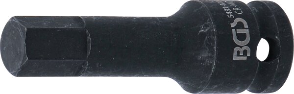 Kraft-Bit-Einsatz | Länge 75 mm | Antrieb Innenvierkant 12,5 mm (1/2") | Innensechskant 14 mm