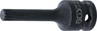 Kraft-Bit-Einsatz | Länge 75 mm | Antrieb Innenvierkant 12,5 mm (1/2") | Innenvielzahn (für XZN) M10