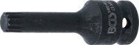 Kraft-Bit-Einsatz | Länge 75 mm | Antrieb Innenvierkant 12,5 mm (1/2") | Innenvielzahn (für XZN) M12