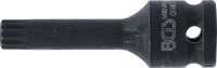 Kraft-Bit-Einsatz | Länge 75 mm | Antrieb Innenvierkant 12,5 mm (1/2") | Innenvielzahn (für XZN) M12