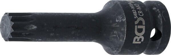 Kraft-Bit-Einsatz | Länge 78 mm | Antrieb Innenvierkant 12,5 mm (1/2") | Innenvielzahn (für XZN) M14
