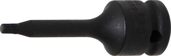 Kraft-Bit-Einsatz | Länge 75 mm | Antrieb Innenvierkant 12,5 mm (1/2") | Innenvielzahn (für XZN) M5