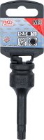 Kraft-Bit-Einsatz | Länge 75 mm | Antrieb Innenvierkant 12,5 mm (1/2") | Innenvielzahn (für XZN) M9