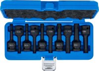 Kraft-Bit-Einsatz-Satz | Antrieb Innenvierkant 12,5 mm (1/2") | Keil-Profil (für Ribe) M5 - M14 | 9-tlg.