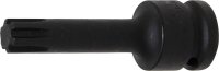 Kraft-Bit-Einsatz | Länge 75 mm | Antrieb Innenvierkant 12,5 mm (1/2") | Keil-Profil (für RIBE) M12
