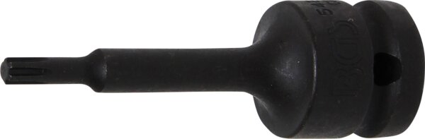 Kraft-Bit-Einsatz | Länge 75 mm | Antrieb Innenvierkant 12,5 mm (1/2") | Keil-Profil (für RIBE) M5