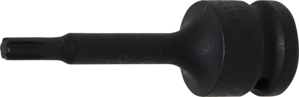 Kraft-Bit-Einsatz | Länge 75 mm | Antrieb Innenvierkant 12,5 mm (1/2") | Keil-Profil (für RIBE) M6