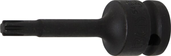 Kraft-Bit-Einsatz | Länge 75 mm | Antrieb Innenvierkant 12,5 mm (1/2") | Keil-Profil (für RIBE) M7