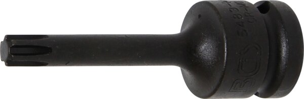 Kraft-Bit-Einsatz | Länge 75 mm | Antrieb Innenvierkant 12,5 mm (1/2") | Keil-Profil (für RIBE) M8