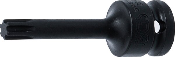 Kraft-Bit-Einsatz | Länge 75 mm | Antrieb Innenvierkant 12,5 mm (1/2") | Keil-Profil (für RIBE) M9