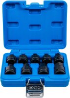 Kraft-Bit-Einsatz-Satz | Antrieb Innenvierkant 12,5 mm (1/2") | Innensechskant 5 - 19 mm | 9-tlg.