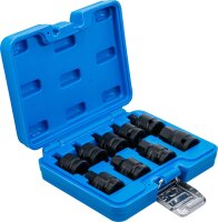Kraft-Bit-Einsatz-Satz | Antrieb Innenvierkant 12,5 mm (1/2") | Innensechskant 5 - 19 mm | 9-tlg.