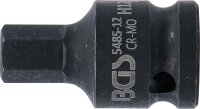 Kraft-Bit-Einsatz | Länge 42 mm | Antrieb Innenvierkant 12,5 mm (1/2") | Innensechskant 12 mm