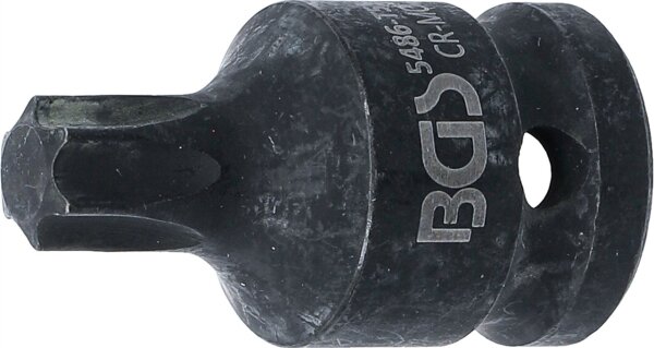 Kraft-Bit-Einsatz | Länge 42 mm | Antrieb Innenvierkant 12,5 mm (1/2") | T-Profil (für Torx) T55