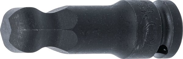 Kraft-Bit-Einsatz | Länge 75 mm | Antrieb Innenvierkant 12,5 mm (1/2") | Innensechskant mit Kugelkopf 19 mm