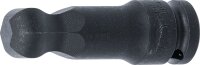 Kraft-Bit-Einsatz | Länge 75 mm | Antrieb Innenvierkant 12,5 mm (1/2") | Innensechskant mit Kugelkopf 19 mm