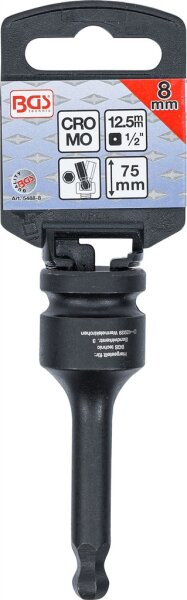 Kraft-Bit-Einsatz | Länge 75 mm | Antrieb Innenvierkant 12,5 mm (1/2") | Innensechskant mit Kugelkopf 8 mm