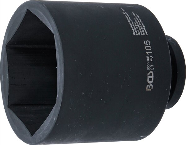 Kraft-Steckschlüssel-Einsatz Sechskant, tief | Antrieb Innenvierkant 25 mm (1") | SW 105 mm