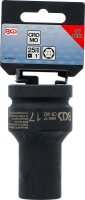 Kraft-Steckschlüssel-Einsatz Sechskant, tief | Antrieb Innenvierkant 25 mm (1") | SW 17 mm