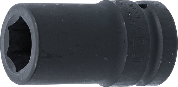 Kraft-Steckschlüssel-Einsatz Sechskant, tief | Antrieb Innenvierkant 25 mm (1") | SW 27 mm