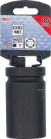 Kraft-Steckschlüssel-Einsatz Sechskant, tief | Antrieb Innenvierkant 25 mm (1") | SW 30 mm