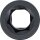 Kraft-Steckschlüssel-Einsatz Sechskant, tief | Antrieb Innenvierkant 25 mm (1") | SW 30 mm