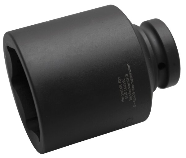 Kraft-Steckschlüssel-Einsatz Sechskant, tief | Antrieb Innenvierkant 25 mm (1") | SW 65 mm