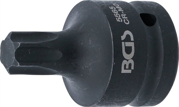 Kraft-Bit-Einsatz | Länge 60 mm | Antrieb Innenvierkant 20 mm (3/4") | T-Profil (für Torx) T65