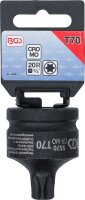 Kraft-Bit-Einsatz | Länge 60 mm | Antrieb Innenvierkant 20 mm (3/4") | T-Profil (für Torx) T70