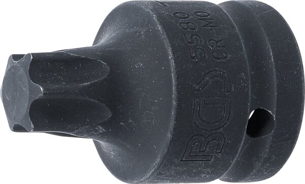Kraft-Bit-Einsatz | Länge 60 mm | Antrieb Innenvierkant 20 mm (3/4") | T-Profil (für Torx) T80