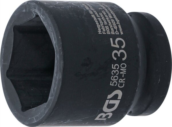 Kraft-Steckschlüssel-Einsatz Sechskant | Antrieb Innenvierkant 20 mm (3/4") | SW 35 mm