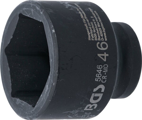 Kraft-Steckschlüssel-Einsatz Sechskant | Antrieb Innenvierkant 20 mm (3/4") | SW 46 mm