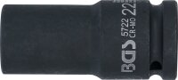 Kraft-Steckschlüssel-Einsatz Sechskant, tief | Antrieb Innenvierkant 20 mm (3/4") | SW 22 mm