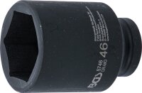 Kraft-Steckschlüssel-Einsatz Sechskant, tief | Antrieb Innenvierkant 20 mm (3/4") | SW 46 mm