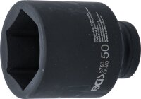 Kraft-Steckschlüssel-Einsatz Sechskant, tief | Antrieb Innenvierkant 20 mm (3/4") | SW 50 mm