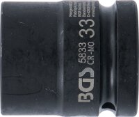 Kraft-Steckschlüssel-Einsatz Sechskant | Antrieb Innenvierkant 25 mm (1") | SW 33 mm