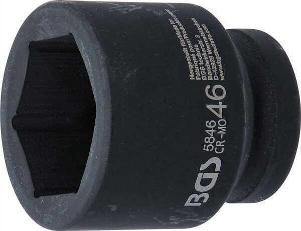 Kraft-Steckschlüssel-Einsatz Sechskant | Antrieb Innenvierkant 25 mm (1") | SW 46 mm
