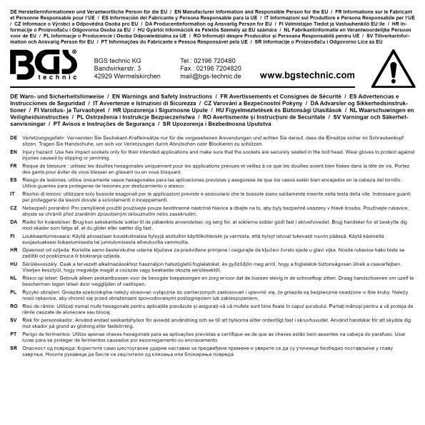 Kraft-Steckschlüssel-Einsatz Sechskant | Antrieb Innenvierkant 25 mm (1") | SW 50 mm