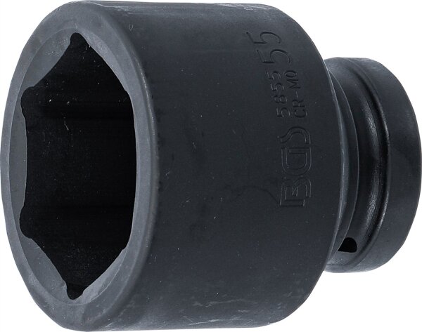 Kraft-Steckschlüssel-Einsatz Sechskant | Antrieb Innenvierkant 25 mm (1") | SW 55 mm