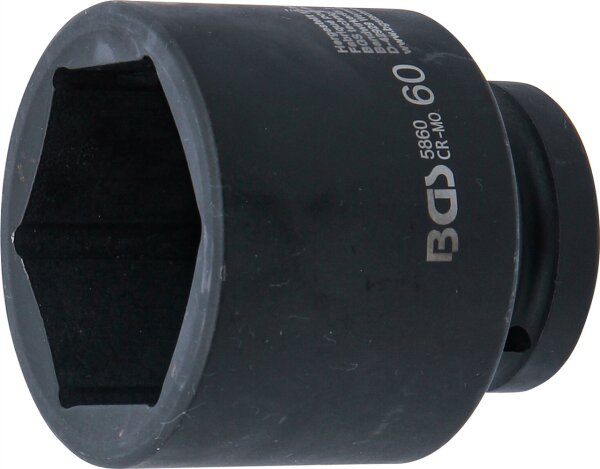 Kraft-Steckschlüssel-Einsatz Sechskant | Antrieb Innenvierkant 25 mm (1") | SW 60 mm