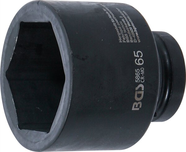 Kraft-Steckschlüssel-Einsatz Sechskant | Antrieb Innenvierkant 25 mm (1") | SW 65 mm